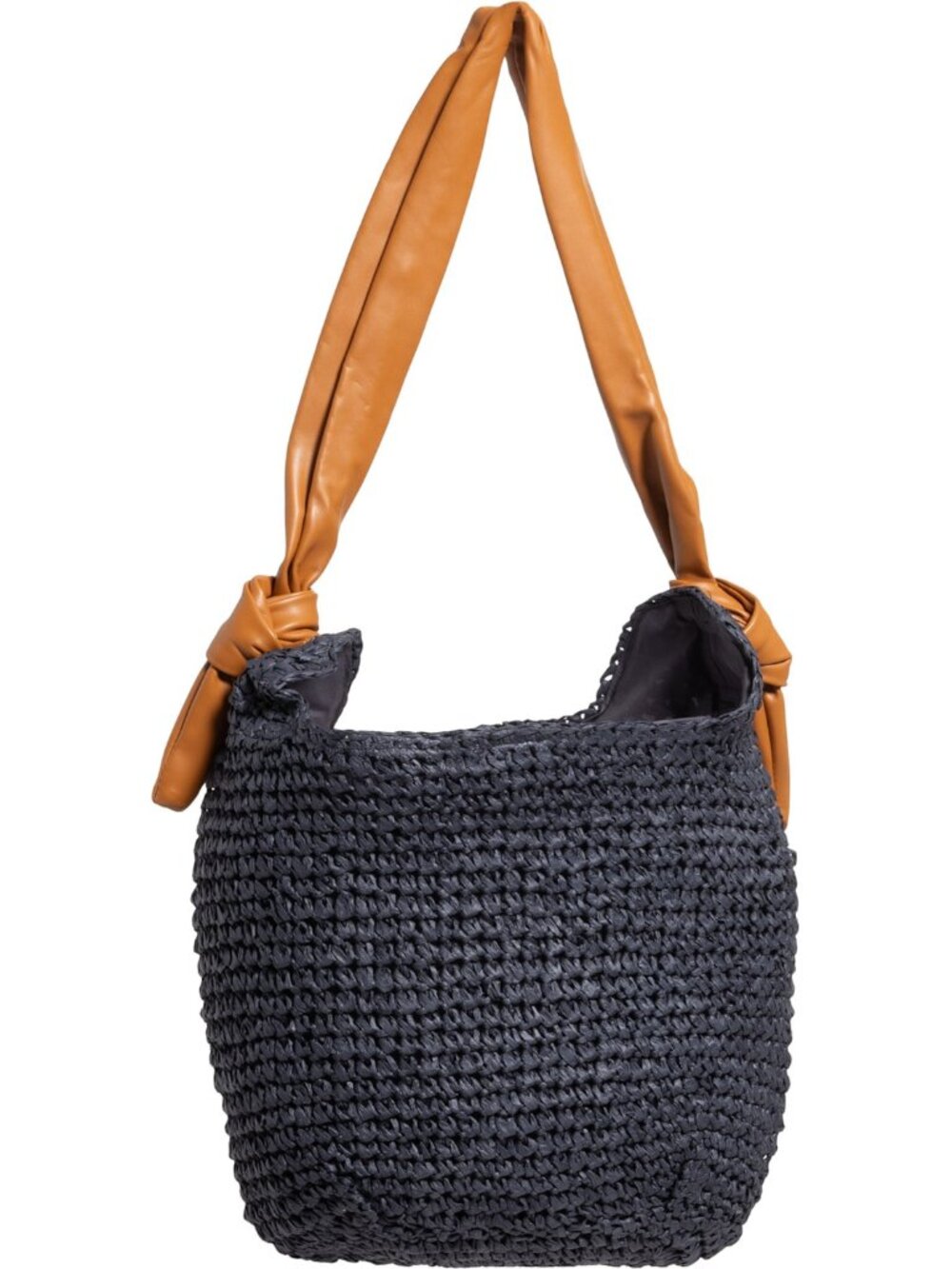 ANTIK KRAFT Women's Paper Straw Bucket Shoulder Bag Midnight Blue